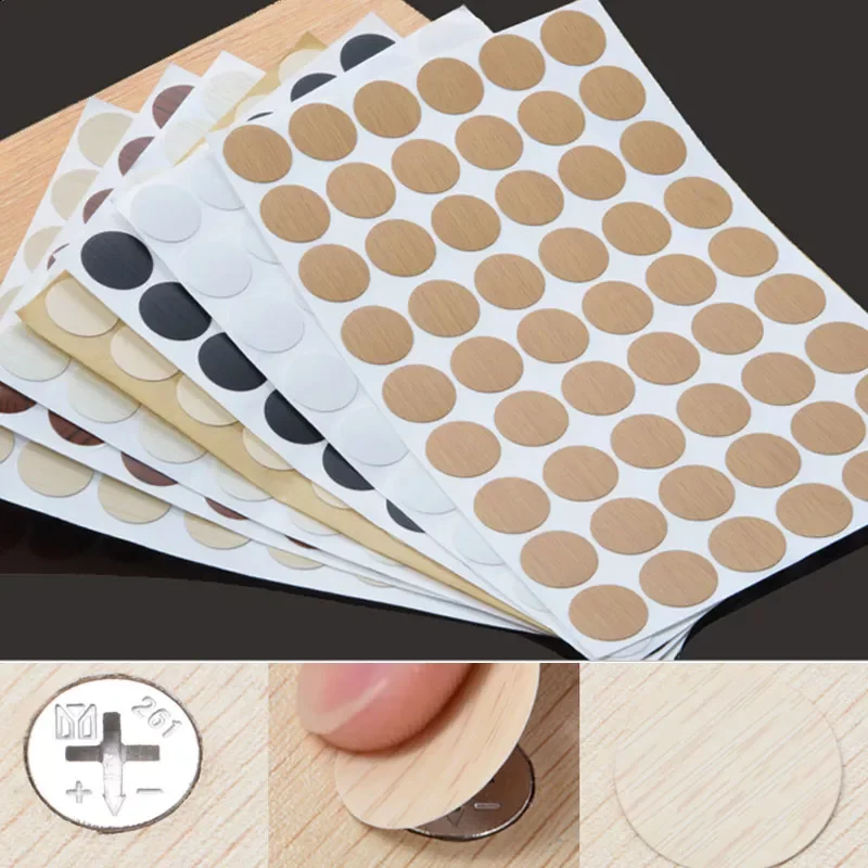 

21mm Self Adhesive Furniture Screw Cover Caps Stickers Wood Craft Desk Cabinet Ornament Decorative Decals