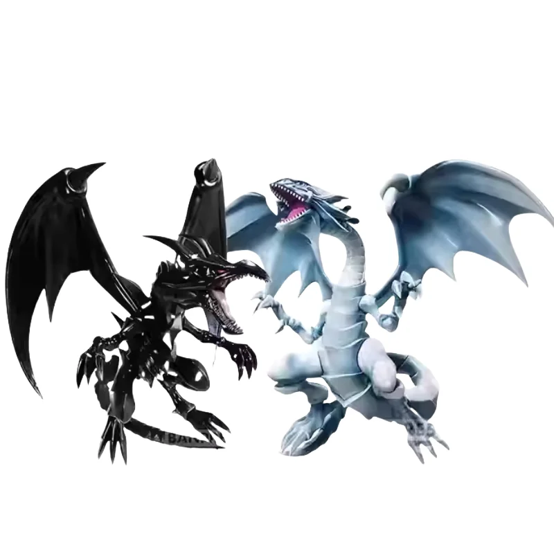 Фото Оригинальная фигурка Bandai Banpresto Yu-Gi-Oh: Синеглазый Белый Дракон и Красноглазый Черный Дракон, аниме-модель, игрушка, в наличии №1