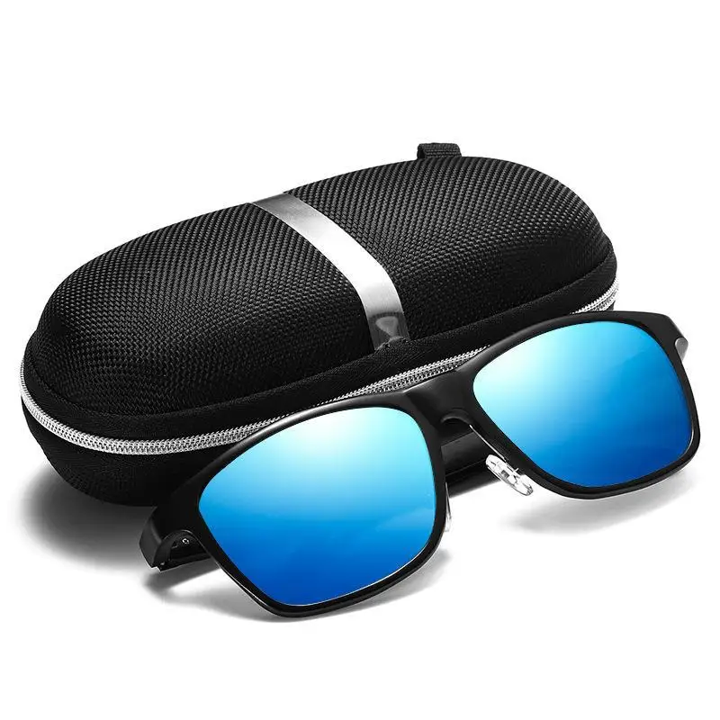 Мужские солнцезащитные очки с поляризацией в оправе из алюминиево-магниевого