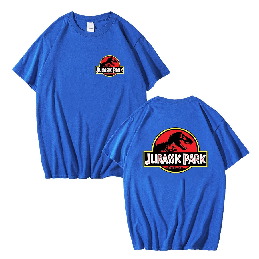 

2022 summer NEW Trendy Fashion Solid Color Men's T-Shirt Top Simple Color Fun JURASSK PAPK Printing Short Sleeves