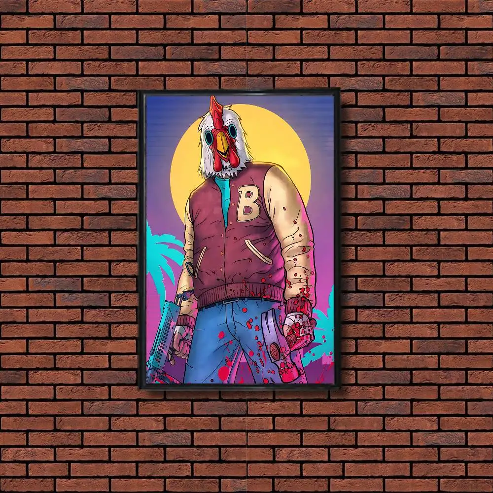 Постер-наклейка The Son Jacket Biker Hotline Miami: высококачественный эстетичный декор для стен в общежитии и гостиной, подарок (art.: 3920d95124cfd) - 3920d95124cfd