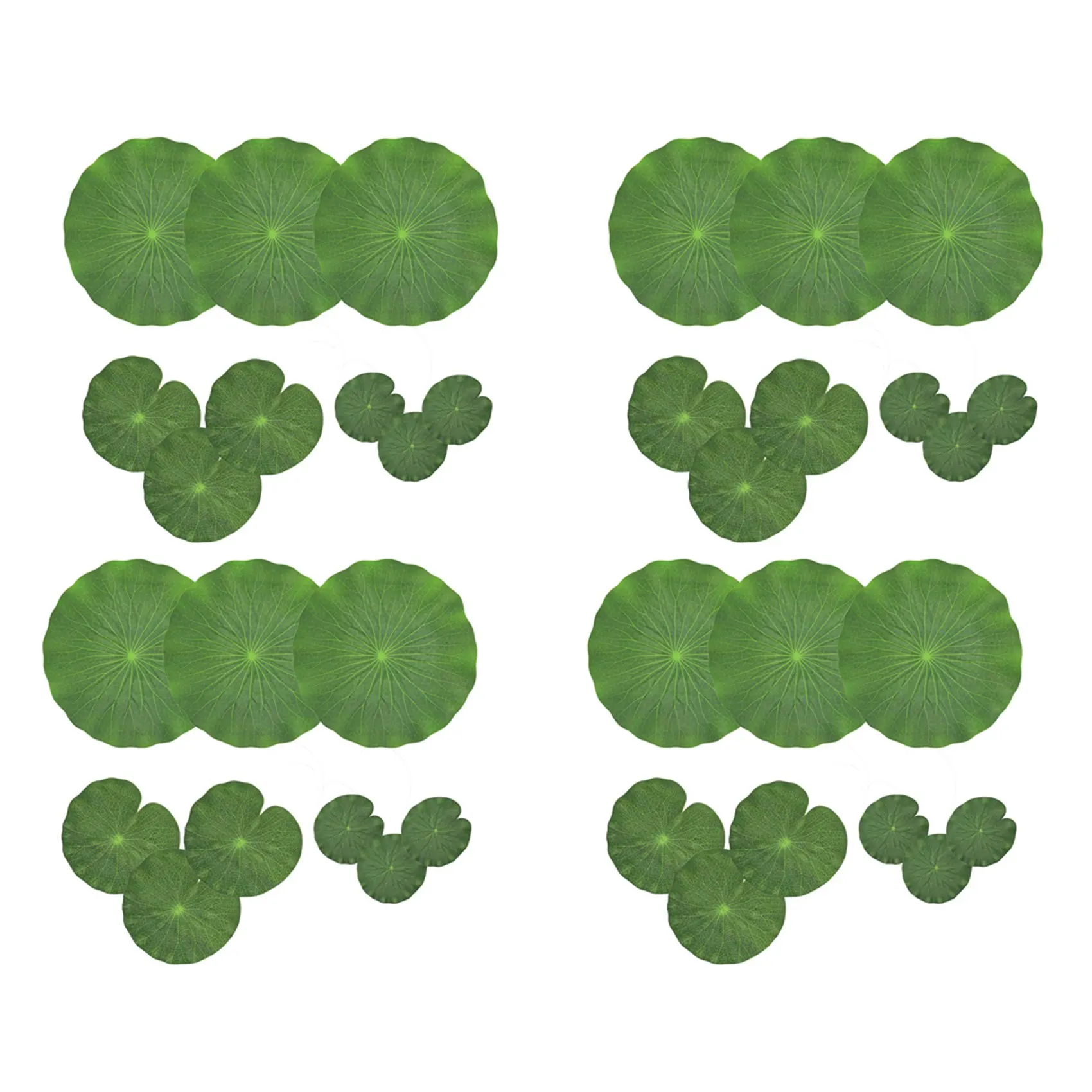 

Pack of 36 Artificial Floating Foam Lotus Leaves Water Lily Pads Ornaments Green Perfect for Patio Koi Fish Pond Pool