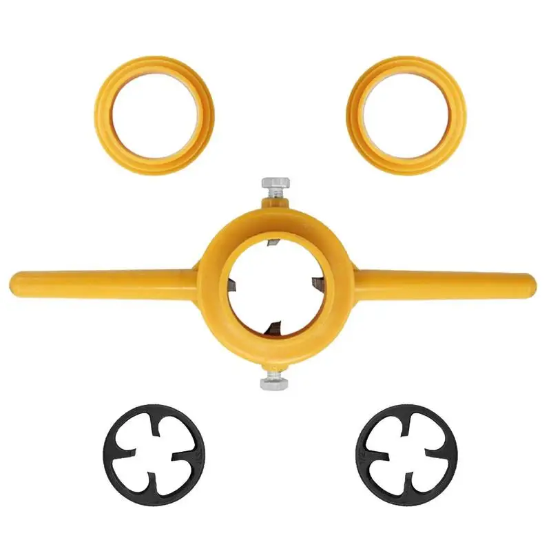

Thread Tap Yellow Tap Set With PP Handle 6 Pcs Pipe Parts Taper Pipe Thread Tap Die Set Thread Tool Maker Screw Die Set Hand