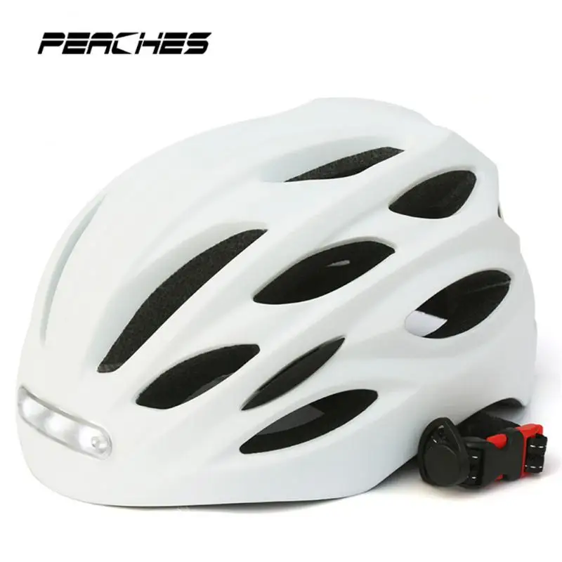 

Ultralight Bicycle Cycling Helmet With Front Light Taillight MTB Road Bike Safety Helmet Electric Scooter Helmet Bike Accessorie