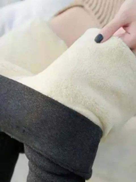 

2022NEW Winter Warm Pants Plush Fleece Thickened Casual Trousers Women Mujer Female Cold Resistant Solid Sports Leggings Pants