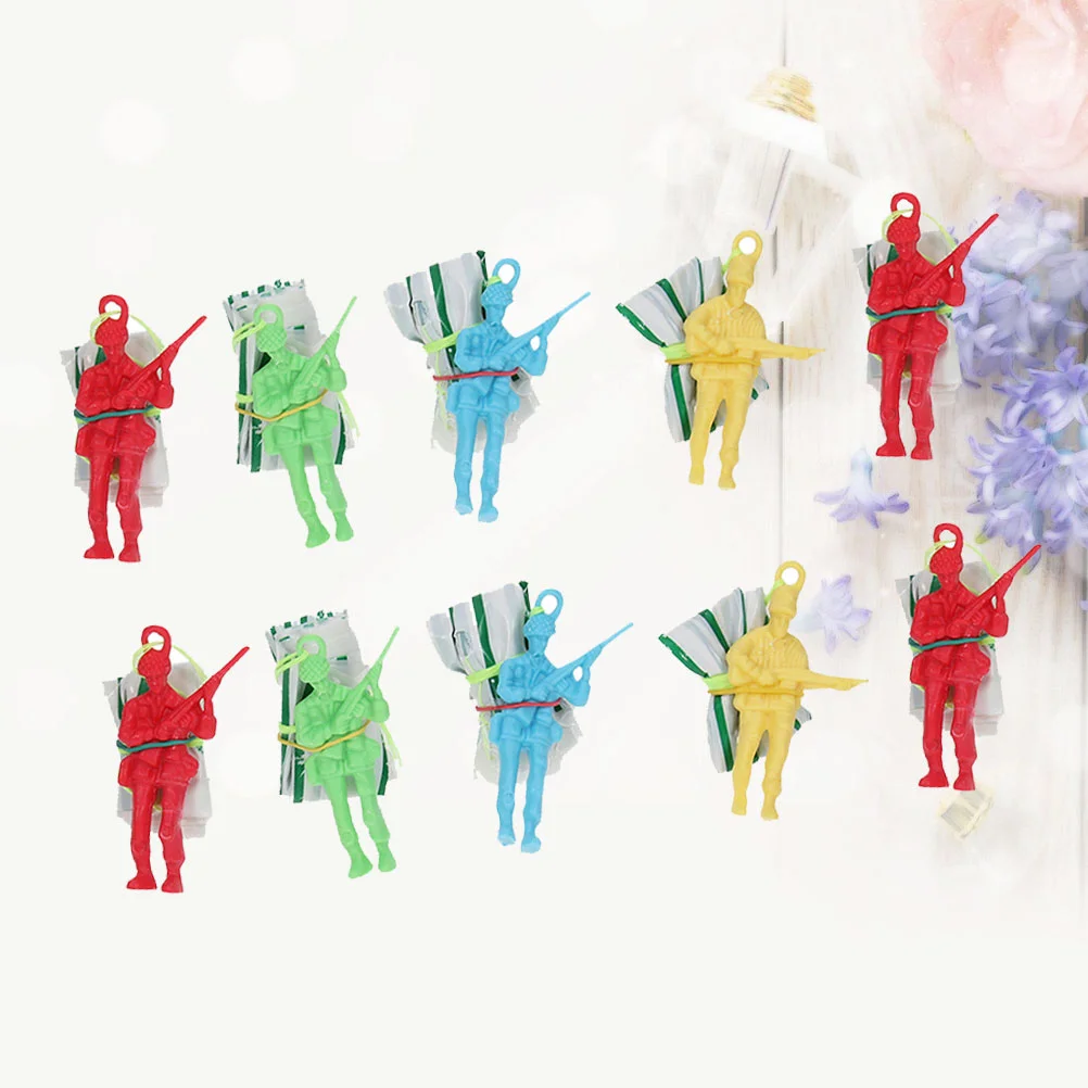 

20 Pcs Man Parachute Toy Hand Throwing Parachute Toy Educational Toys for Kids (Mixed Color and Style)