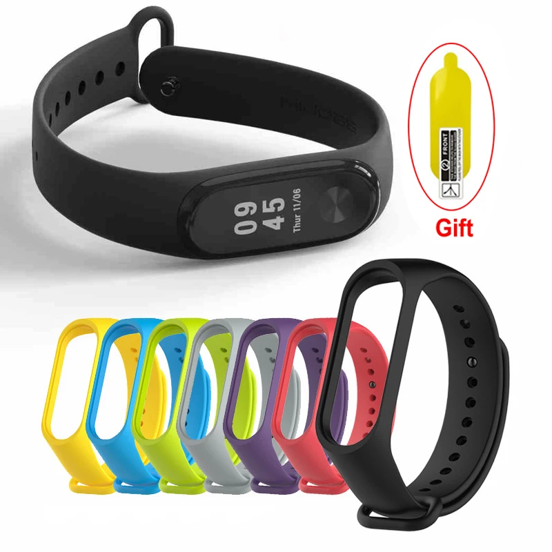 Ремешок для часов Xiaomi Mi Band 7 6 5 4 3 сменный Силиконовый браслет с защитой от пота и