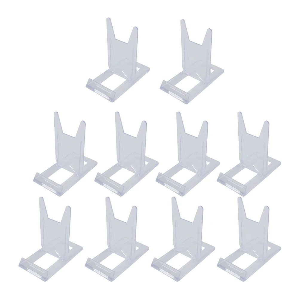 

10pcs Clear Photo Coin Display Stand Frame Support Holders Small Easel Rack Pokemon Card Commemorative Challenge Coin Capsule