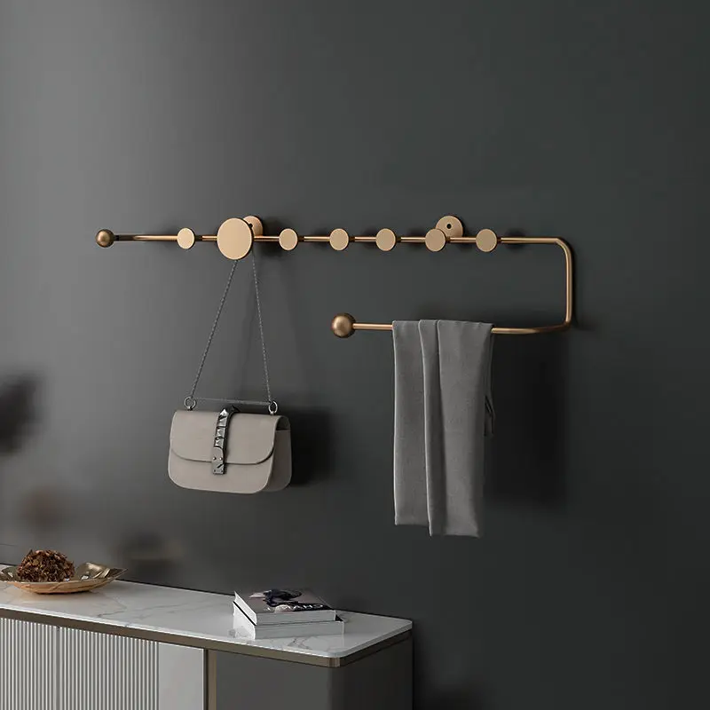 

Wall Mounted Coat Rack Hooks Nordic Furniture Aesthetic Clothes Hangers Hat Coat Rack Shelves Rak Para Ropa Bedroom Closets