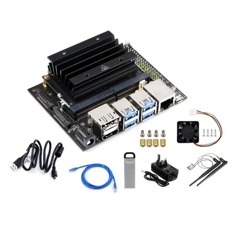 

For Jetson Nano 4GB Developer Kit AI Artificial Intelligence Development Board with Cooling Fan+32GB U Disk UK Plug