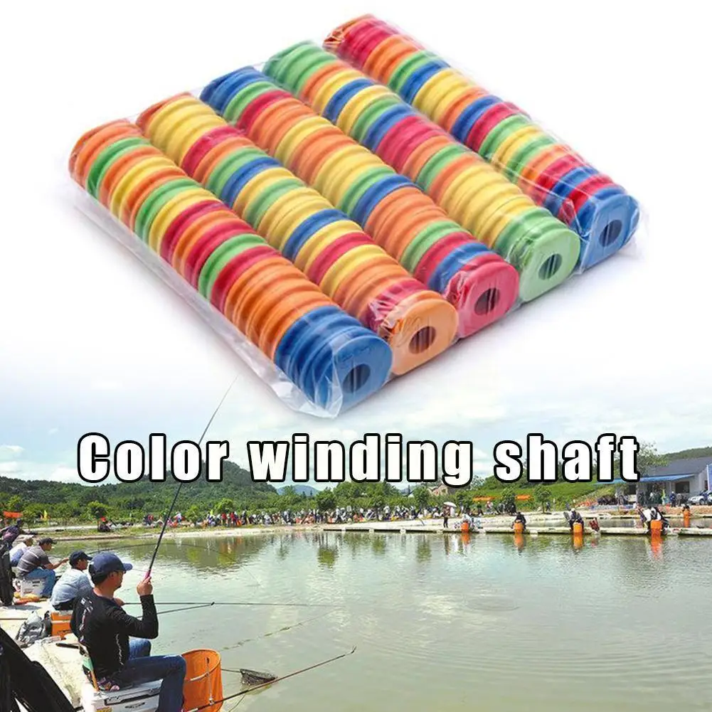 

100pcs Winding Board Fishing Mixed Color Foam Spool Swivel Water Tackle Trace On Float Quickly Wire Dry Tackle Accessories M5U4