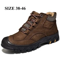 xiaomi outdoor mens shoes genuine leather hiking shoes men handmade non slip warm winter boots for men winter snow boots