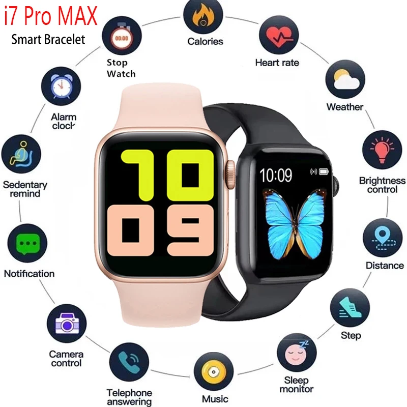 

New IWO 14 Pro Max Series 7 i7 Pro Max Smartwatch Bluetooth Fitness Tracker Smart Watch PK T900 Pro X8 Max T500 i8Pro Smartwatch