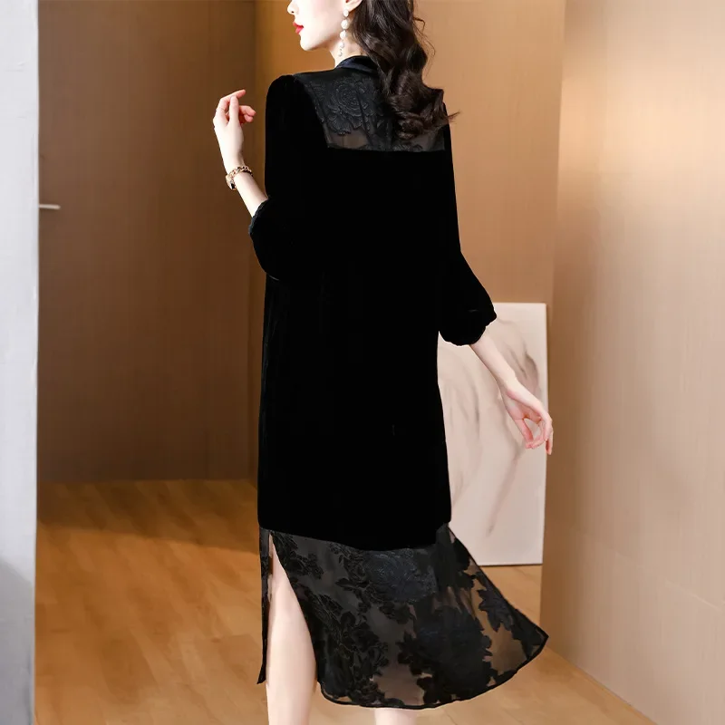 Высококачественное черное платье больших размеров для похудения уменьшающее