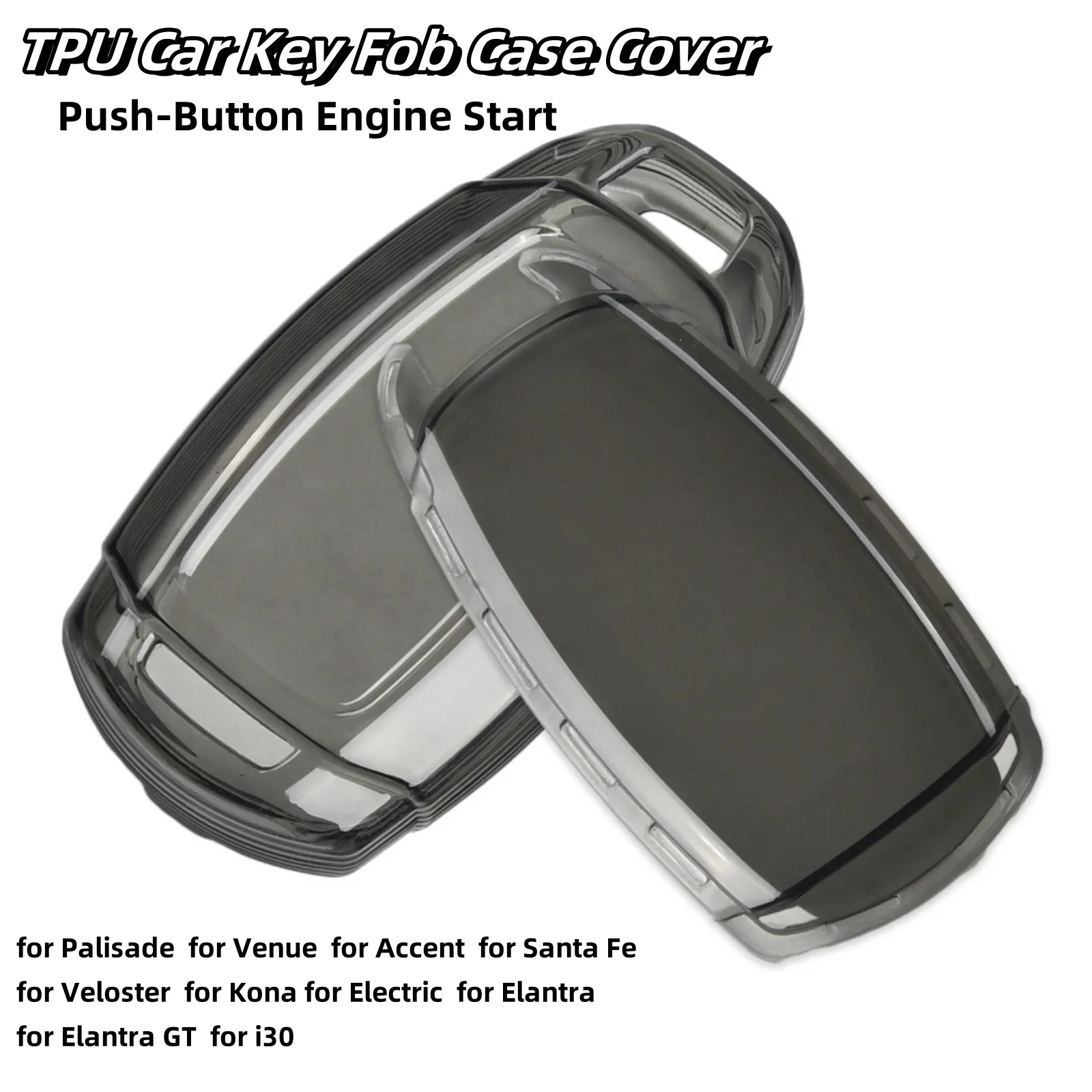 

Чехол для автомобильного брелока из ТПУ для Hyundai Palisade for Venue for Accent for Santa for Veloster for Kona for Elantra GT for i30