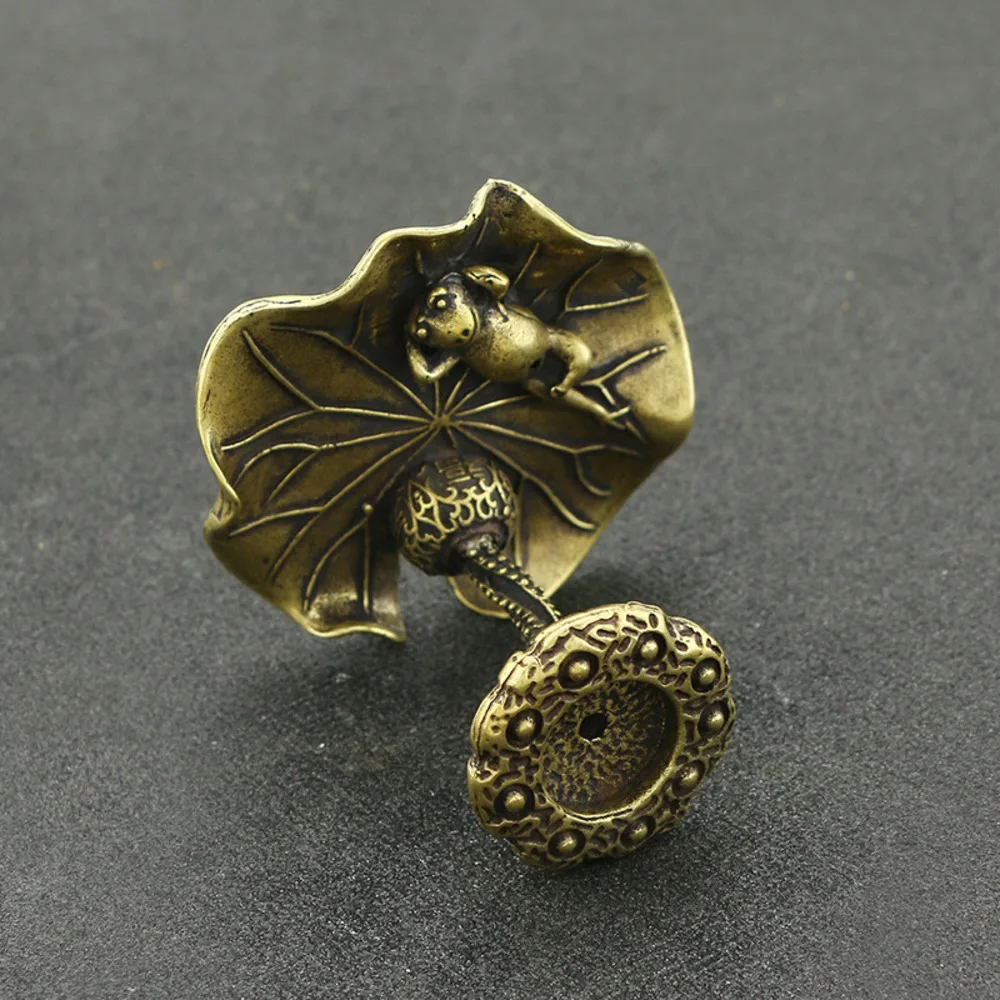 Твердый лист лотоса лягушка ПЭТ ароматическая вставка маленькое украшение