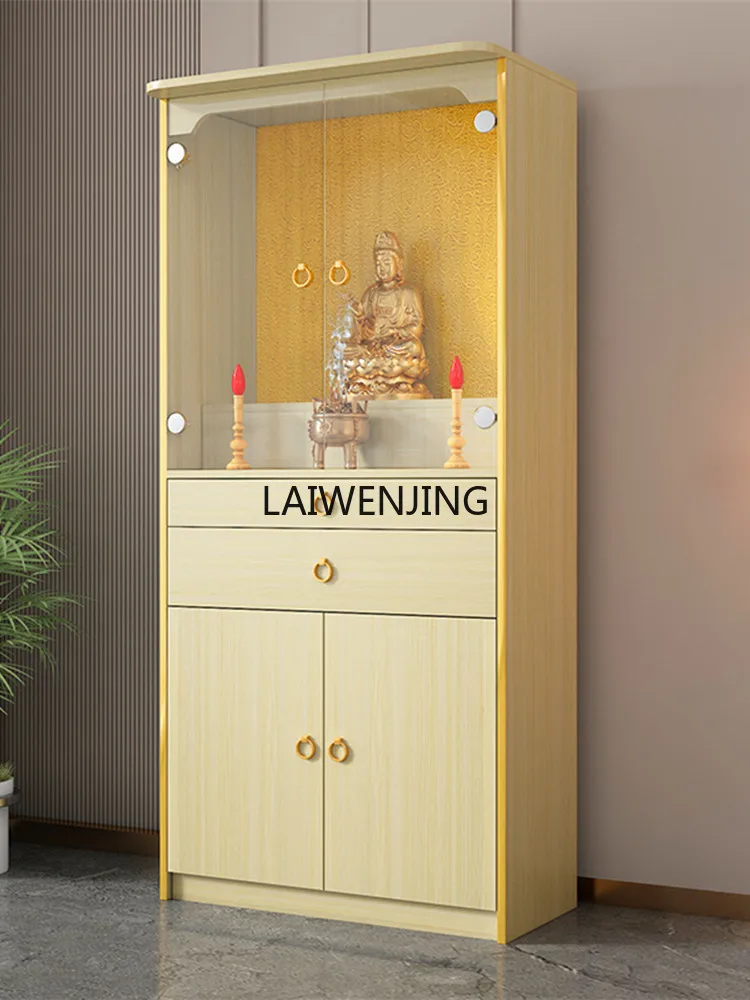 Новый китайский шкаф из цельной древесины SGF домашний gongtai Бог удачи bodhisattva