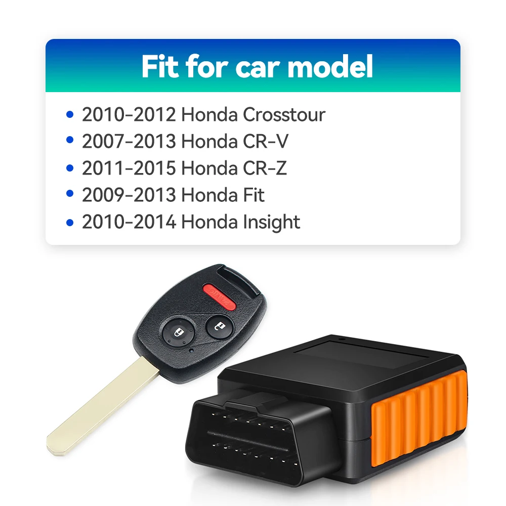 KEYYOU DIY домашний программатор удаленный автомобильный ключ для Honda Accord Coupe 2DR Crosstour CR-V CR-Z Insight Fit 2007-2015 MLBHLIK-1T (art.: 3920ccb218fc3) - 3920ccb218fc3