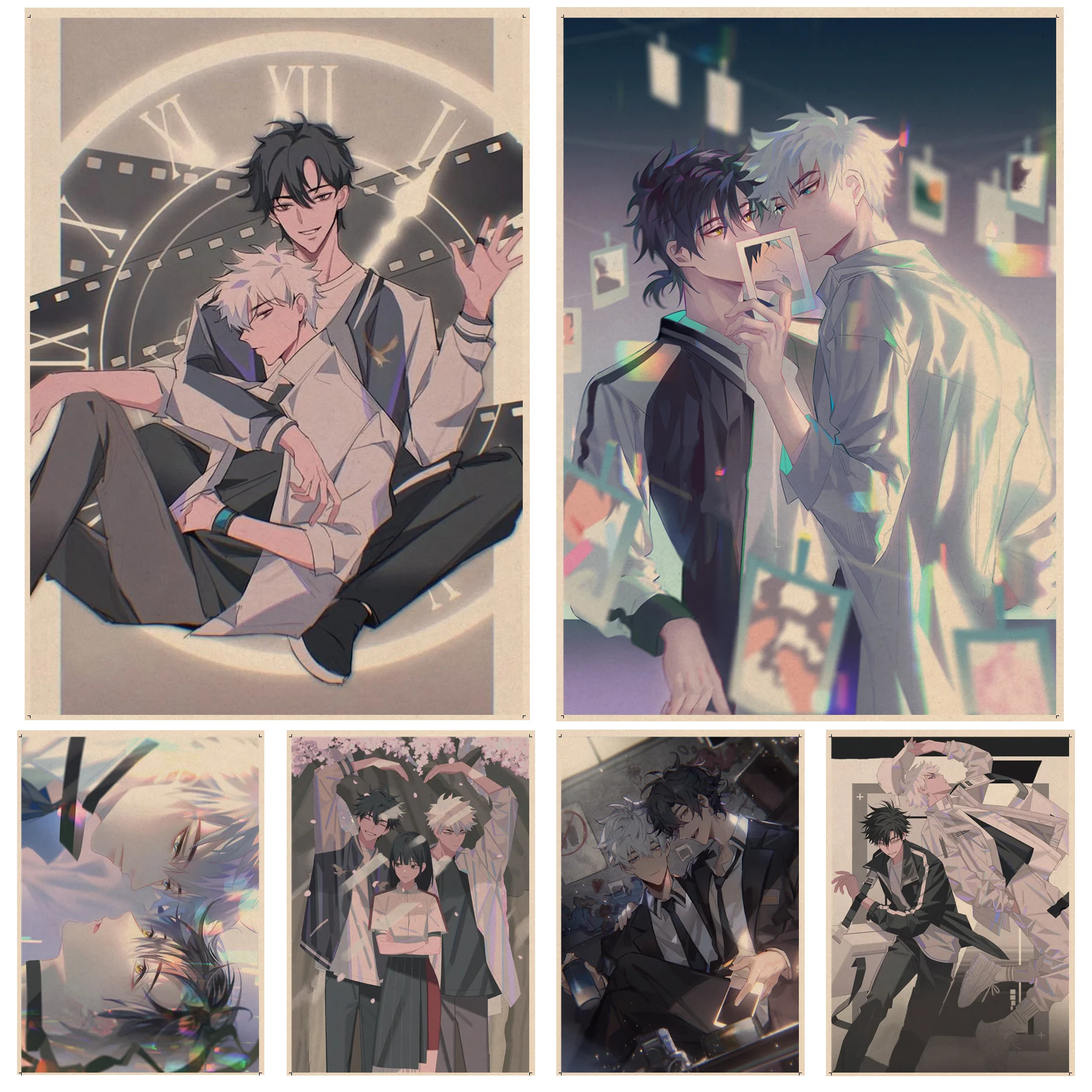 

Anime Tiongkok Shi Guang Dai Li Ren Classic Anime Poster Kraft Paper Sticker DIY Room Bar Cafe Posters Wall Stickers