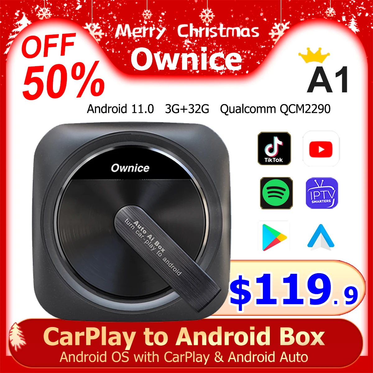 

Мини-приставка Ai box carplay для Android 11, автомобильная Беспроводная мини-приставка для Spotify, netflix, Youtube, ip ТВ, видео, ТВ для VW LAMBORGHINI, Centenario