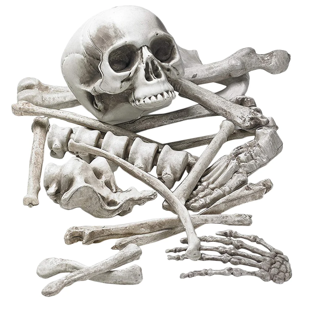

Halloween Decor Humans Ornaments Plastic Bones Decoration Haunted House Prop White Fake for