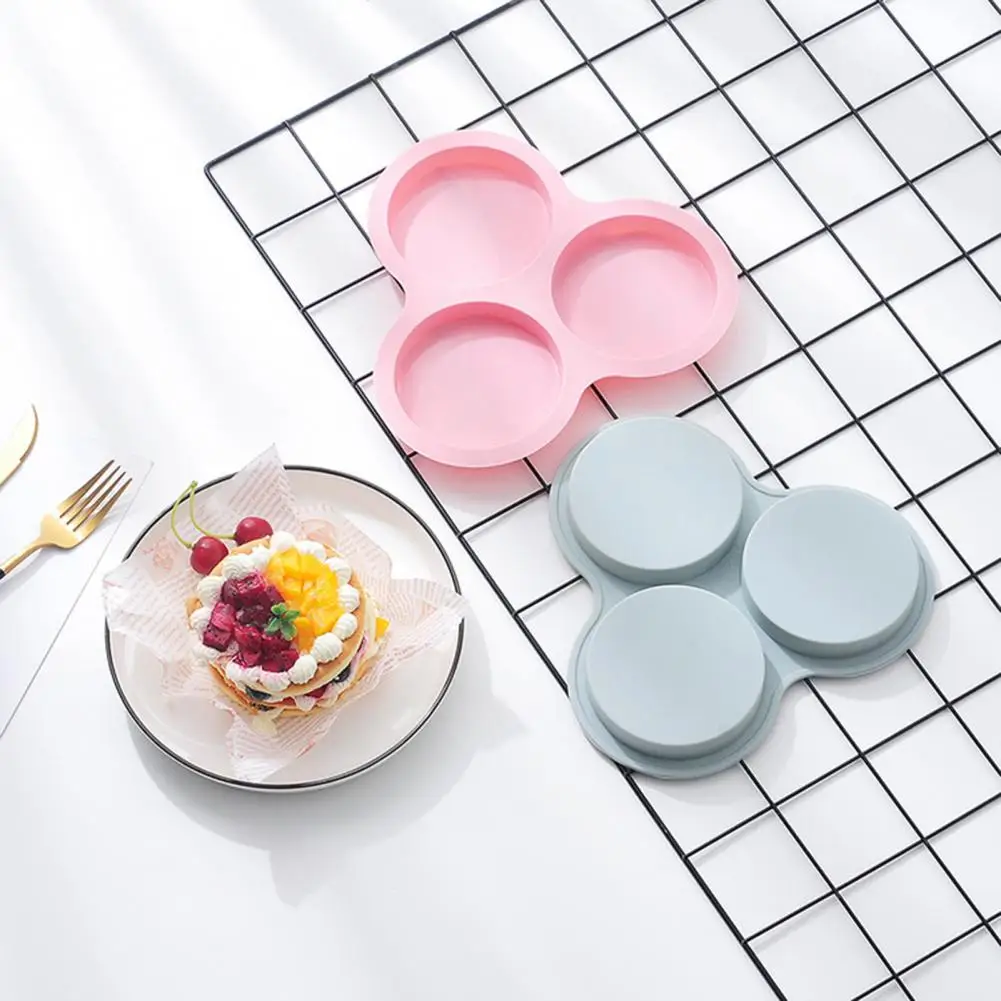 

Durable Cake Mold Versatile Bpa-free Silicone Egg Mold Easy-to-clean 3-cavity Design for Wide Applications Food-grade for Air