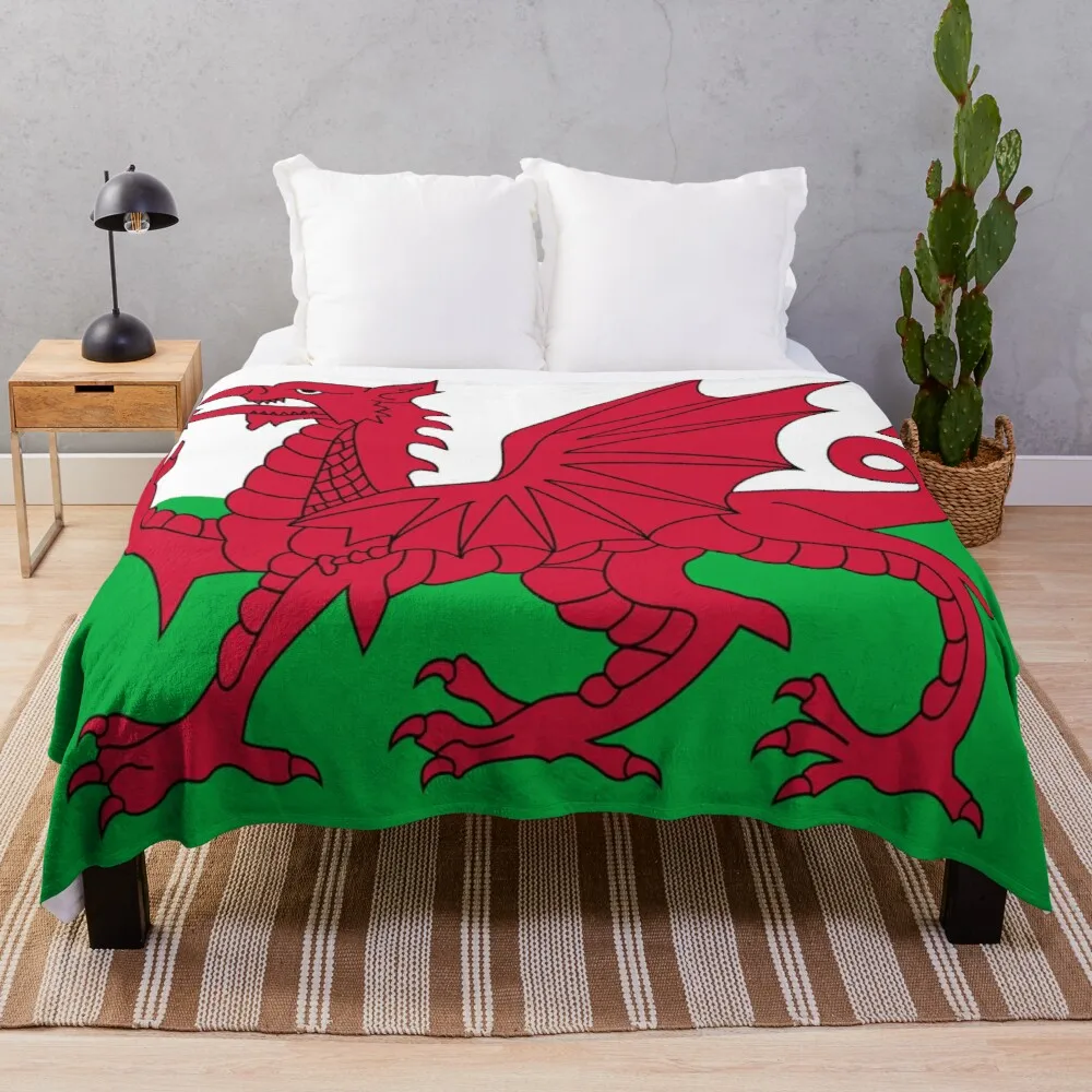 

Bandeira galesa-país de vendavais dragão vermelho lance cobertor cobertores sofás de decoração de malha manta macia