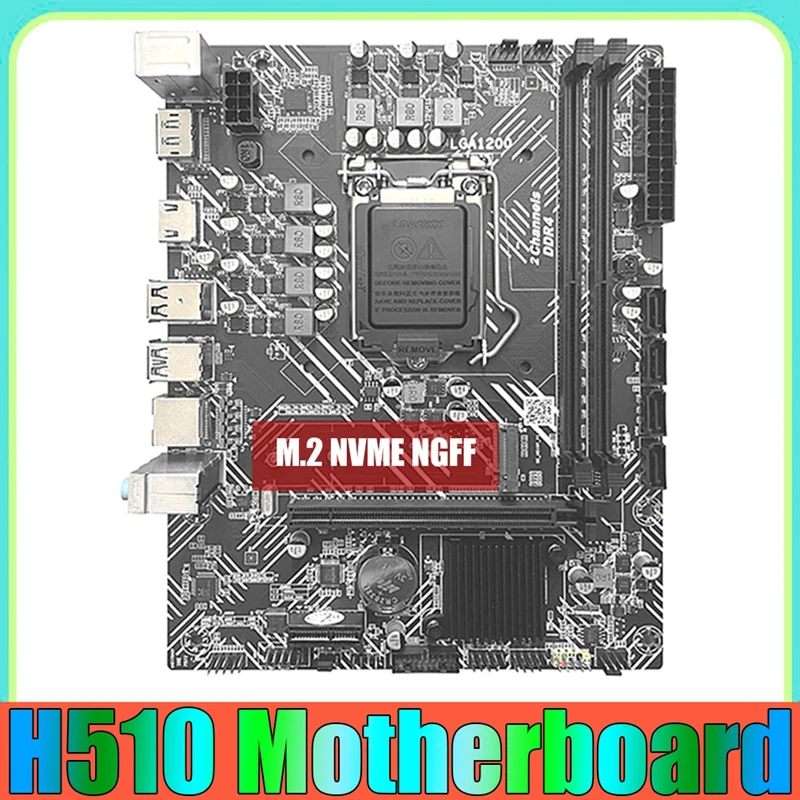 

H510 Motherboard LGA1200 DDR4 Gigabit LAN PCIE 16X For G5900 G6400 I3-10100 I5-10400F I7-10700 10Th 11Th CPU
