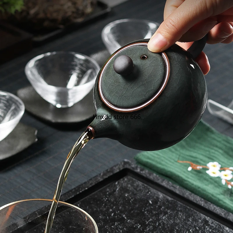 Подвесной чайник большой керамический милый с инфузером для рассыпного чая