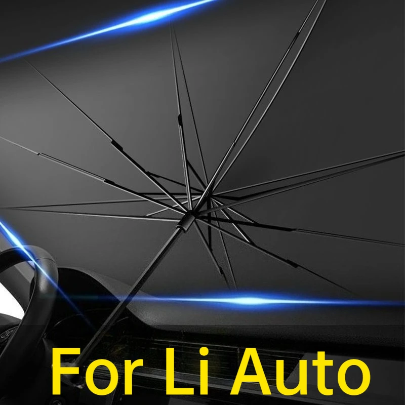 Фото Солнцезащитный зонт-шторка на лобовое стекло для Li Auto Lixiang L9, L8, L7, L6, MEGA: теплоизоляция и защита от солнца №1