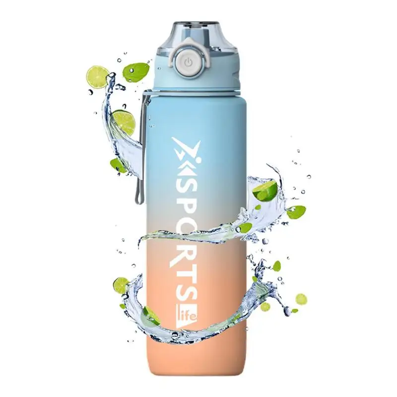 1000ml Water Bottle Leak-proof Sports Water Bottle With Pop Up Cover Portable Motivational Water Bottle For Outdoor Camping Gym