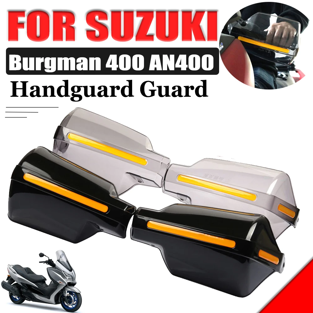 Para SUZUKI Burgman 400 AN400 AN 400 SKYWAVE accesorios de motocicleta manillar Protector de mano escudo Protector de parabrisas