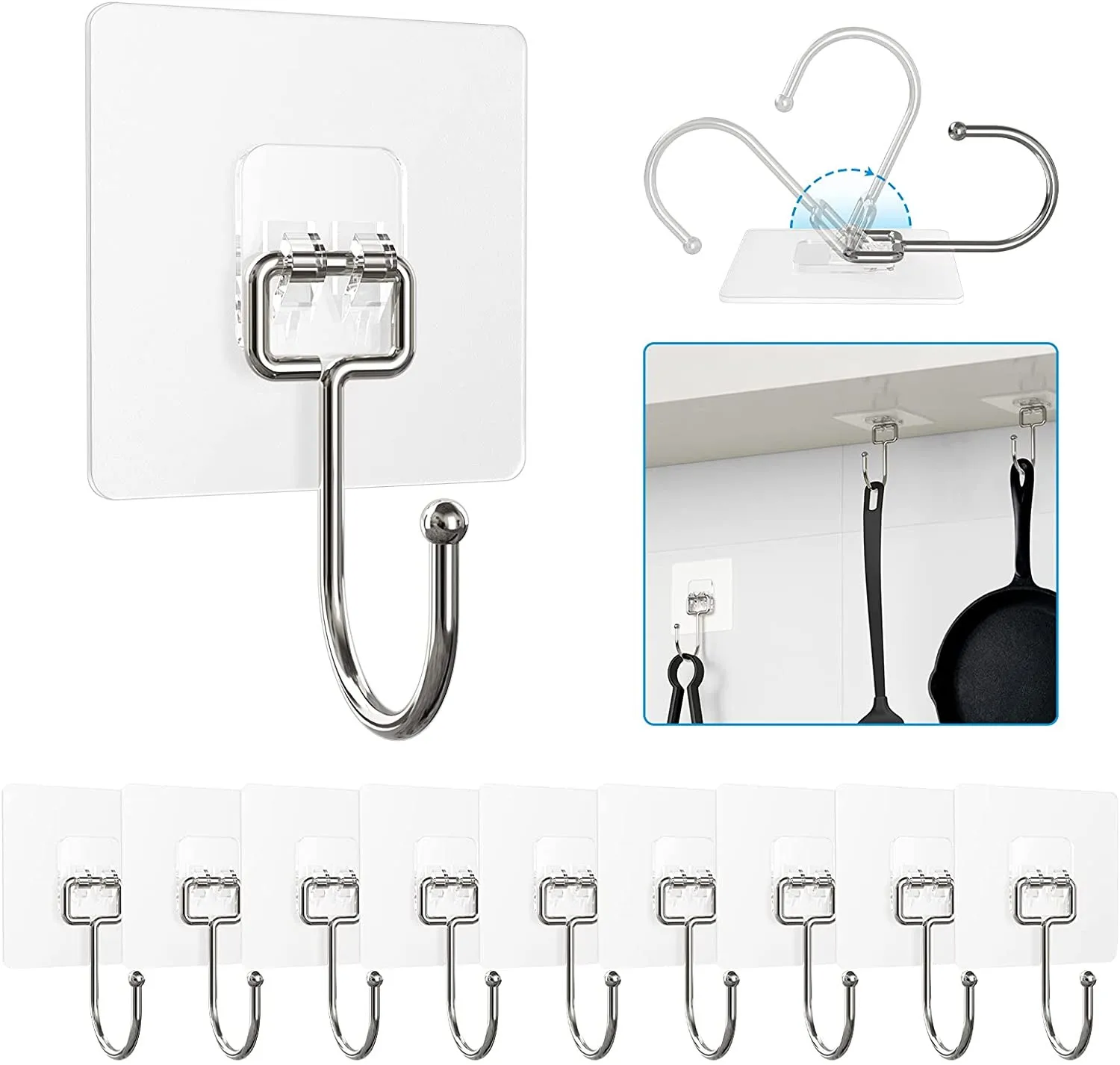 

Прозрачные крючки для ванной комнаты, самоклеящиеся настенные крючки для дверей, вешалка на присоске, вешалка для пальто, гирлянды, крючки для полотенец на стену, 10 шт.