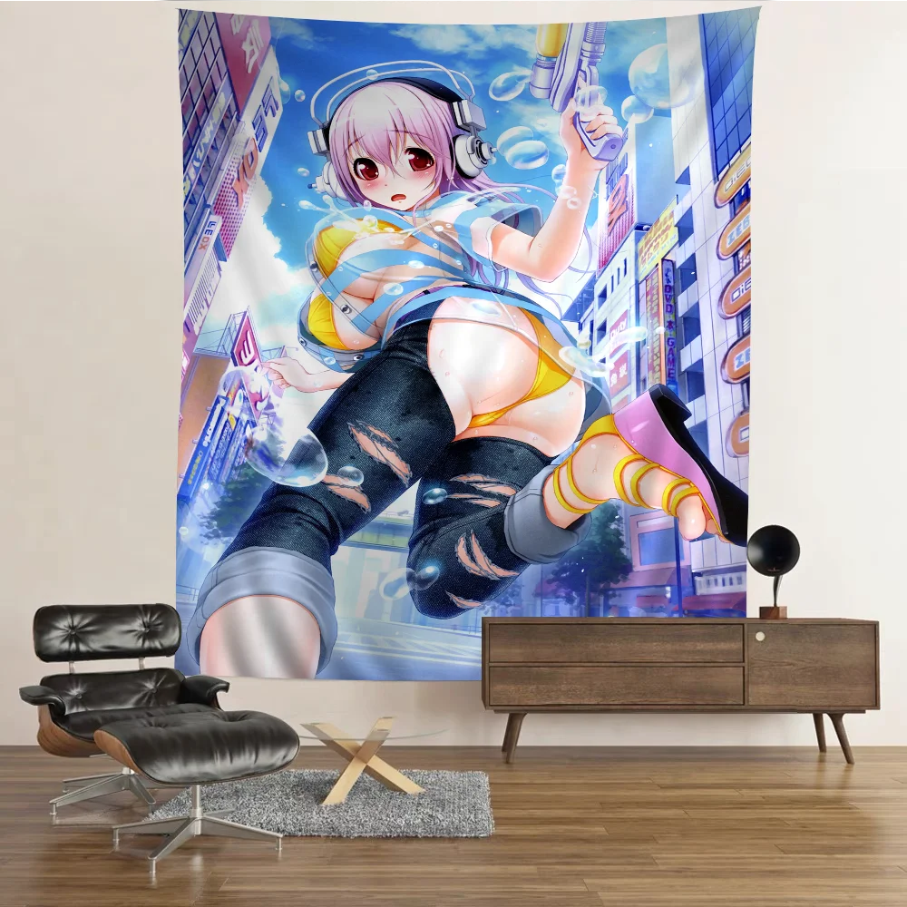 Супер Sonico Манга Аниме гобелен аниме подвесной Таро хиппи настенные коврики Dorm