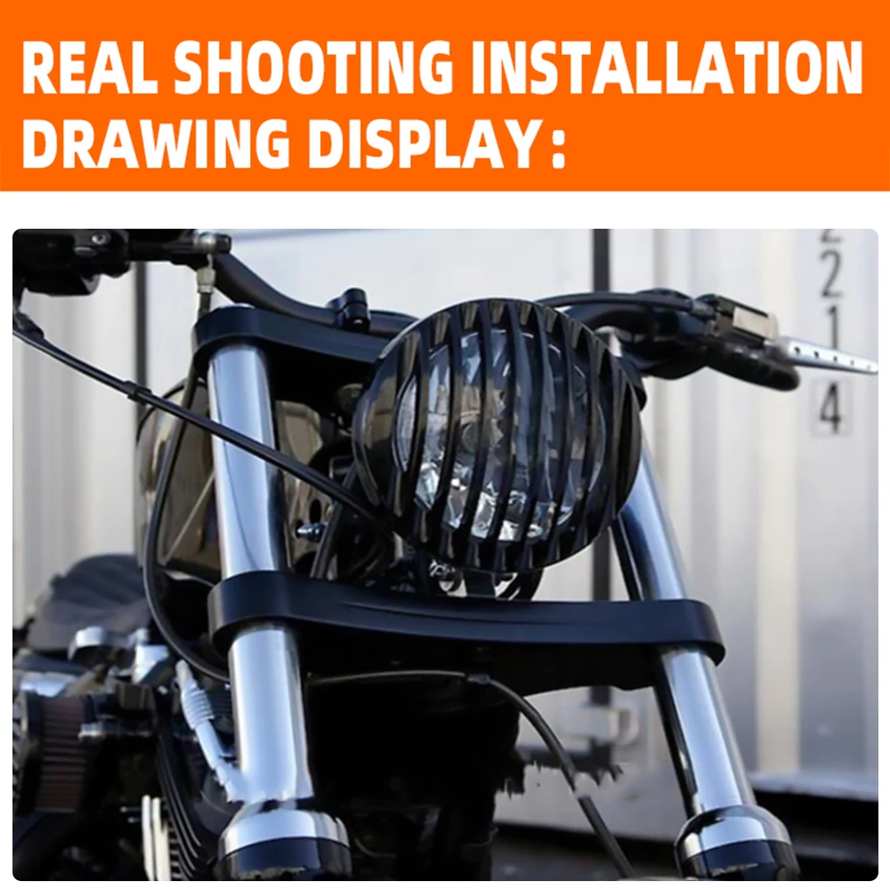 Защитная решетка для мотоциклетной фары Harley Davidson Sportster XL 883 XL883 Iron 1200 XL1200 Custom XL1200C -