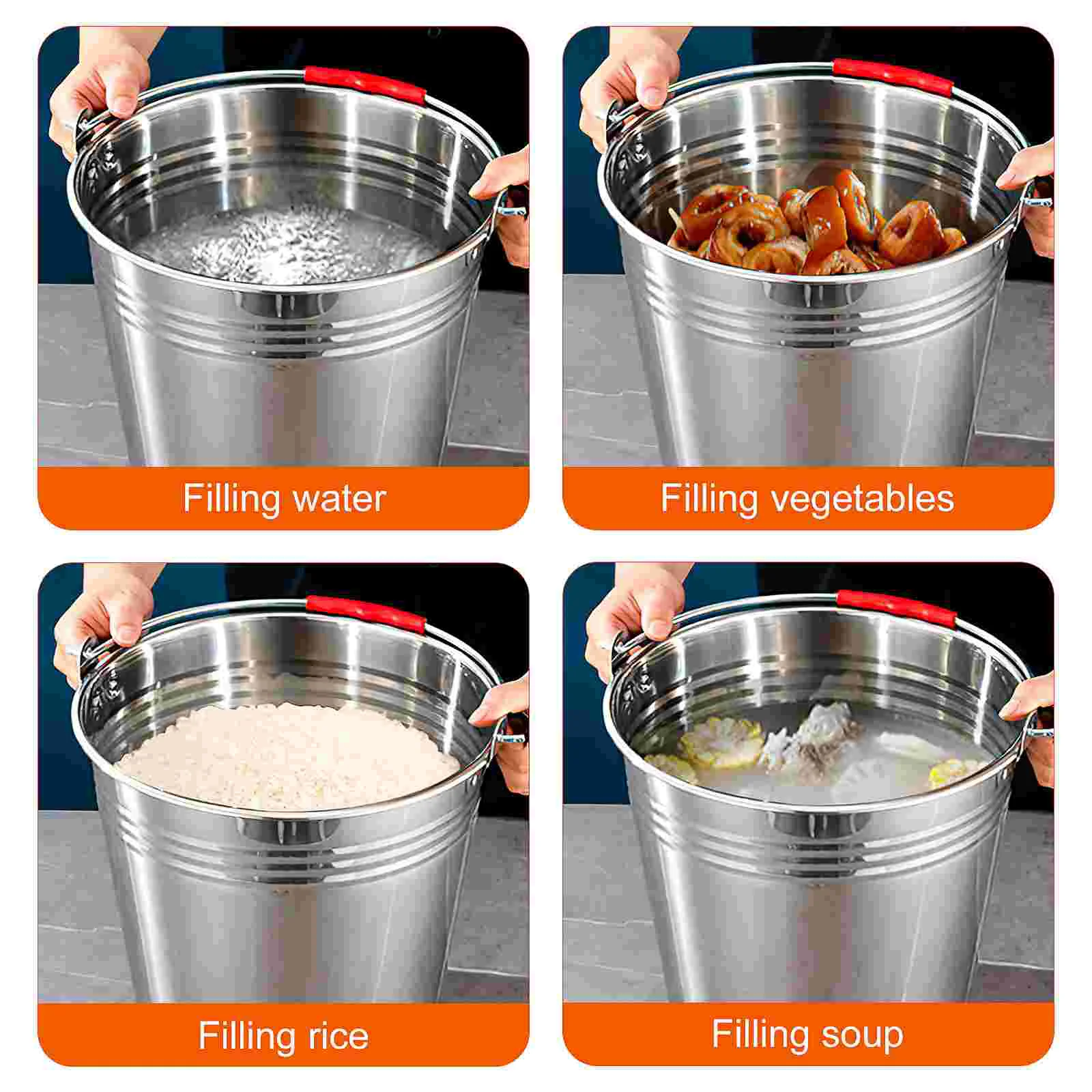 Ведра-тоут угольные банки держатель для барбекю банка хранения масла серебро 201