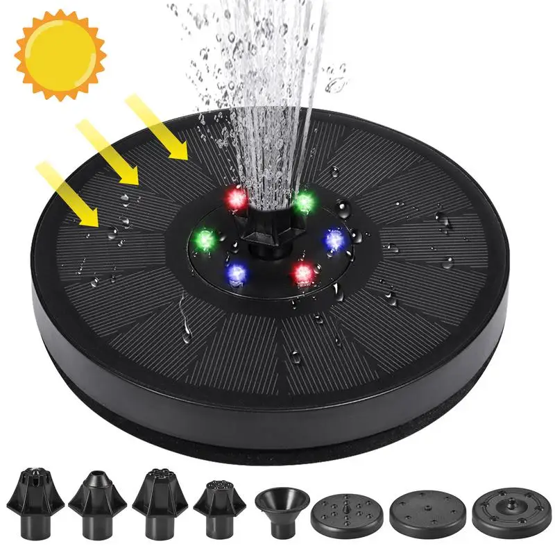 

Solar Fountain Pumps Solar Fountain Pump With Battery Backup 3W Garden Decorative Fountains With 7 Types Of Water Spray Outdoor
