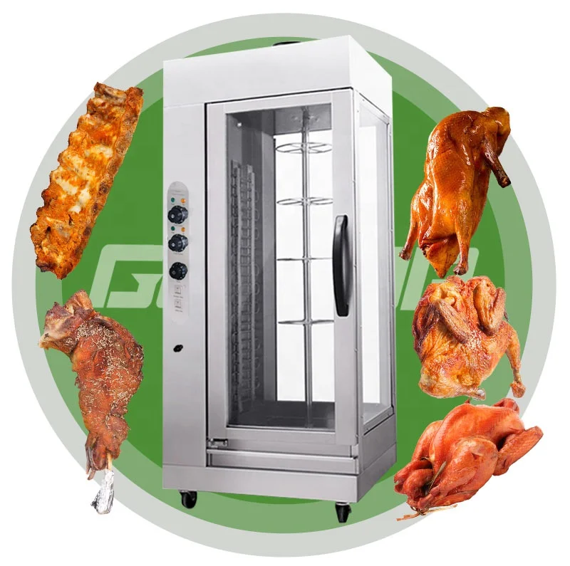 

Rotary Vertical Oven Gas Electric Commercial Used Chicken Roast Machine Rotisserie with Wheels