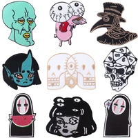 30pcslot luxury anime embroidery patch skeleton witch terror rose space strange things clothing decoration accessory applique