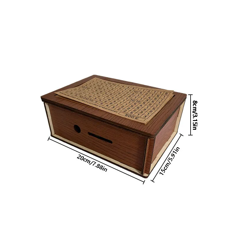 1 шт. деревянная коробка для денег 8 наклеек