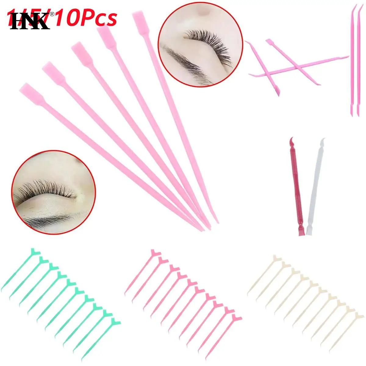 

1-10 шт., пластиковые ложки для завивки ресниц