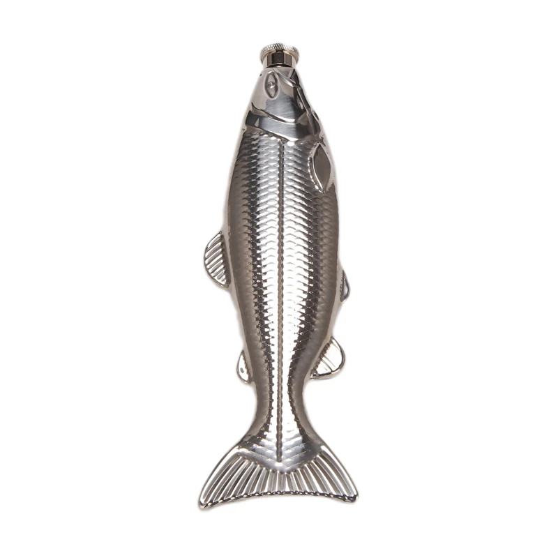 

Фляга в форме рыбы, 5 унций, Мини карманная фляжка, нержавеющая сталь, посуда для напитков на открытом воздухе