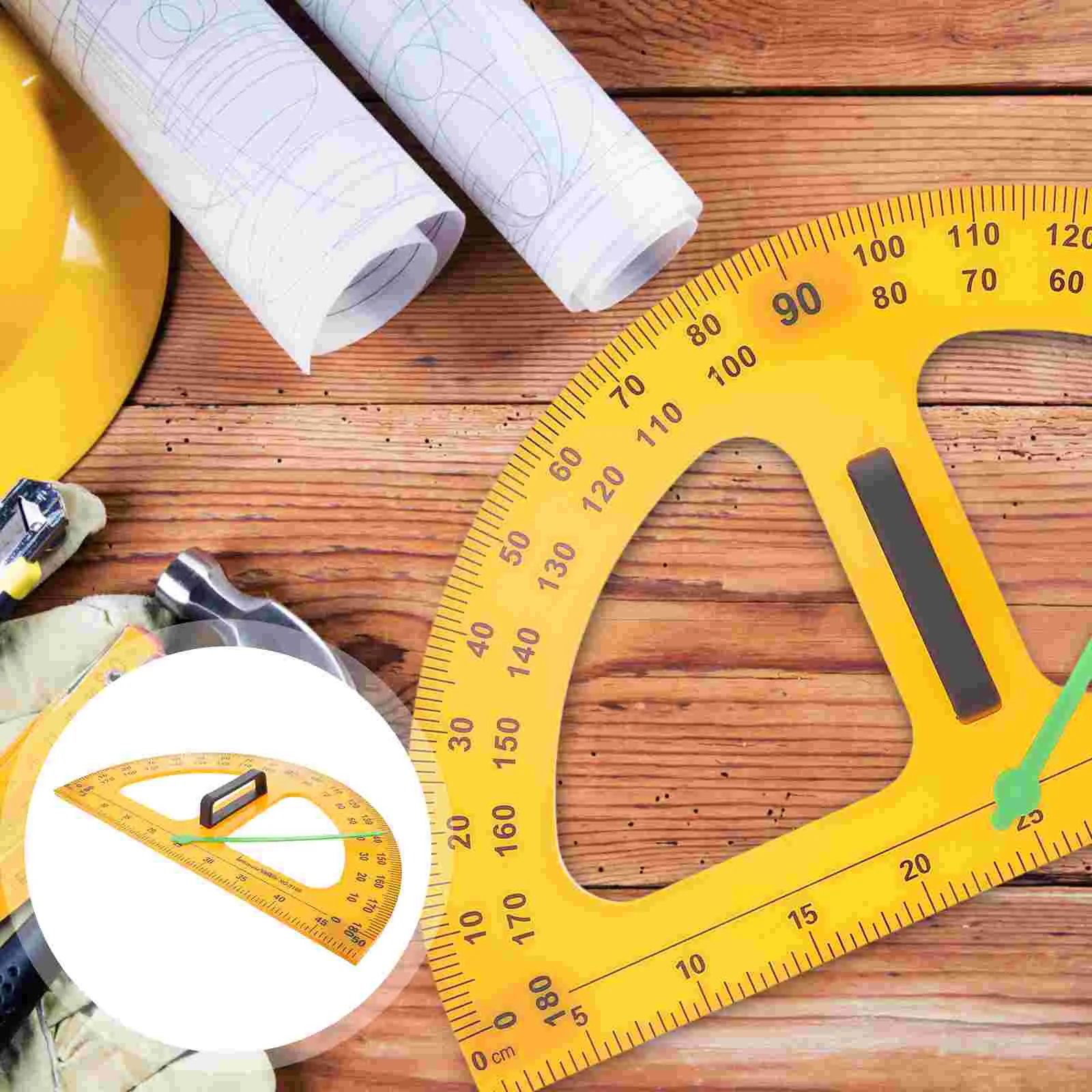 

Angle Protractor Plastic Protractor Magnetic Protractor Measuring Protractor for Math Teaching Blackboard