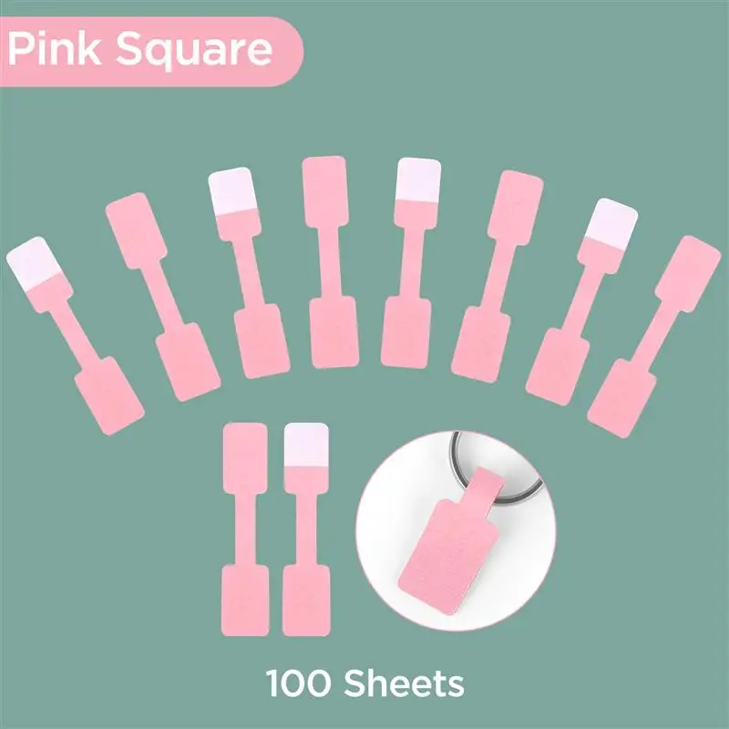 

100 шт., прямоугольные пустые ценники для ювелирных изделий, самоклеящаяся наклейка со штангой, карта для ожерелья, сережек, дисплей, ремонтная этикетка, упаковка