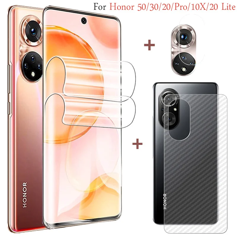 

Hydrogel Film For honor 50 10X lite Not Glass+Back Film Honor50 20 30 pro 60 SE 50Lite Camera Protector Film Honor 50 Soft Glass