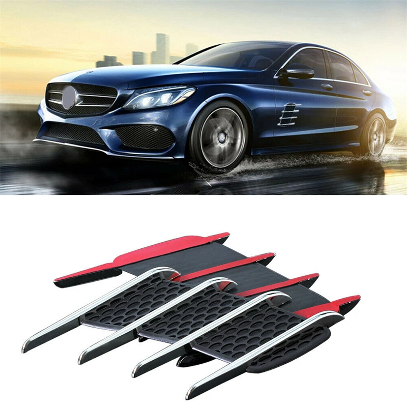 

Auto Flow Vent Fender Intake Grille Air Net Door Hood Side Sticker Universal