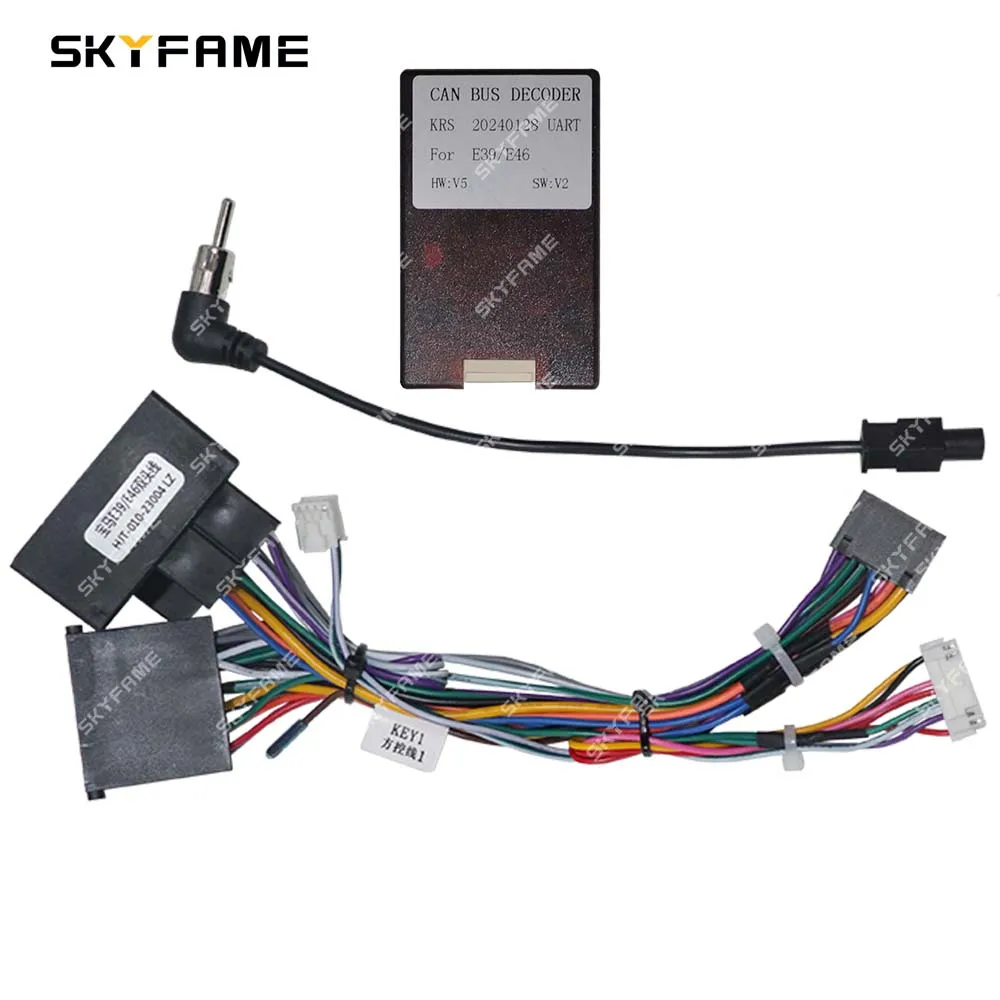 

Автомобильный 16-контактный электропровод LUZHENG, Магнитола Android, кабель питания с can-шиной для BMW E46 E39 E53 X5 3/5 серии