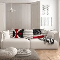 red series abstract cushion cover geometric pillow cases sofa home decorative pillow covers fashion pillowcase waist pillowcase