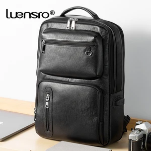 2022 New Men's Backpacks Genuine Leather Sport Outdoor Bags large Capacity Travel Backpack 15.6 inch