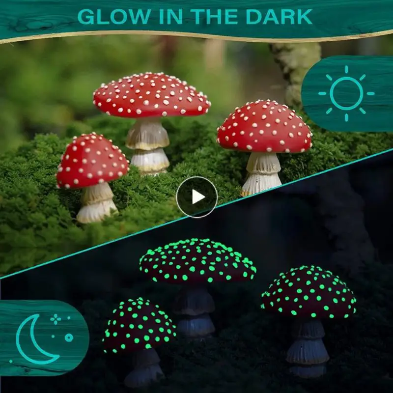 

Craft Miniatures Mini Mushroom Garden Decoration Fairy Garden Mini Mushroom Resin Mushroom Landscape Mushroom Statue